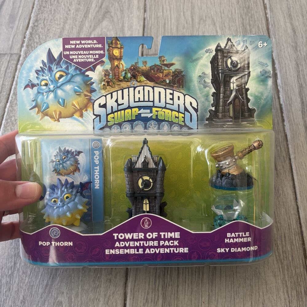 Skylanders Tower of Time Adventure Pack Pop Thorn Sky Diamond Battle Hammer